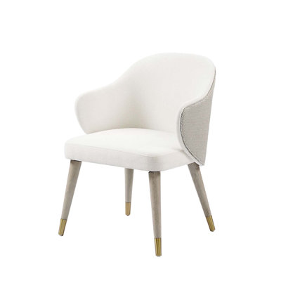 Chaise d'appoint Charity, 2 pièces, finition chêne gris