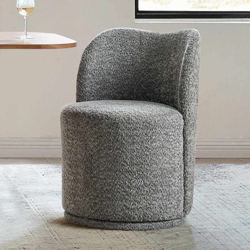 Clester Modern 360-Degree Swivel Dining Chair, Gray