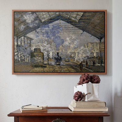 La gare Saint-Lazare, 1877 - Claude Monet, toile tendue avec châssis