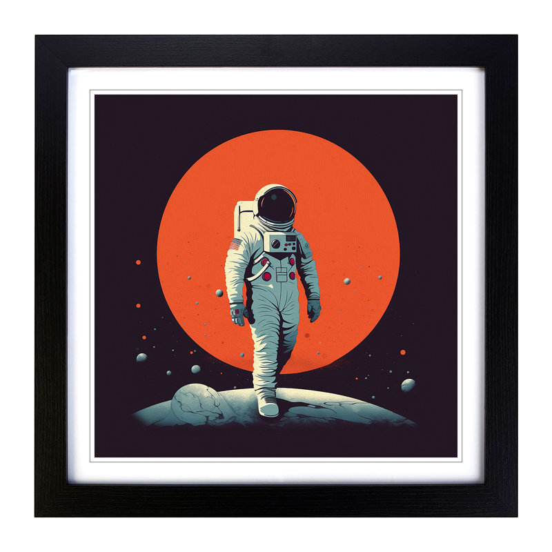Single Picture Frame Print on Wood, Black