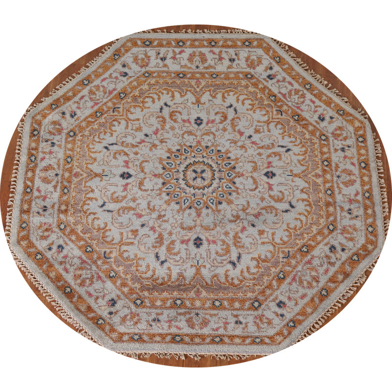 Tapis oriental traditionnel octogonal 6 x 6