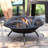 Dortha Round Wood-Burning Black Finish Steel Replacement Fire Pit Bowl - 24"-86495577