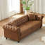 Canapé Chesterfield 3 places avec accoudoirs roulés, boutons et 2 coussins pour des espaces de vie élégants