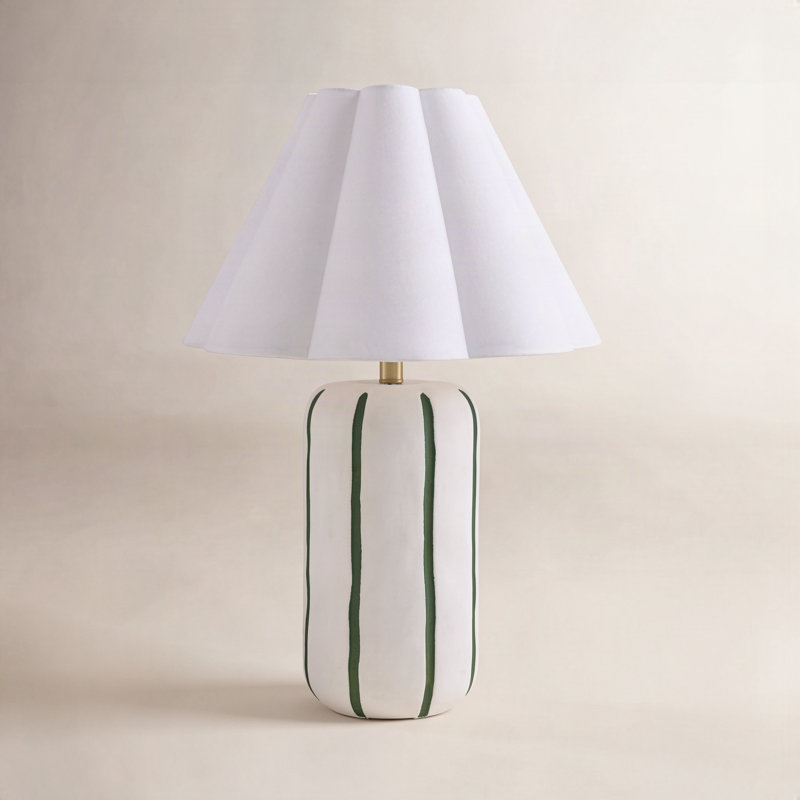 Dewey Lowrey Table Lamp, Green, 25"H x 18"W x 18"D