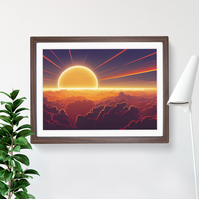 Dazzling Sunset - Framed Print, Walnut
