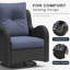  7 Pieces Outdoor Patio Furniture Set, Rattan Wicker Sectional Swivel Rocker Chairs Sets With Ottomans, Swivel Glider Chairs And Coffee Table-1950063423-1950063420