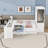 Full-Size Bed with Integrated Desk and Storage Shelves,Drawers-1617612232