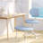 Upholstered Office Chair Ergonomic Cross-Legged Desk Chair with Lumbar Support and Wheels Meditation Chair-349671580
