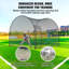 Cage de baseball, filet et structure de cage de baseball et de baseball, filet de pratique portatif avec sac de transport, cage de lancer robuste et fermée, pour l'entraînement au frappeur dans la cour arrière, 12 pi