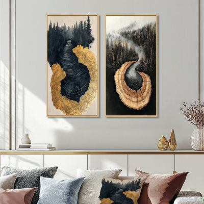 «Dark Forest», collection d'art mural 2 pièces