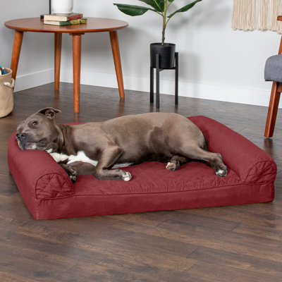 Quilted Orthopedic Bolster Sofa Pet Bed