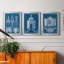 Marine Blueprint V - ensemble de 3 peintures sur toile encadrées-1826249486-1826249473