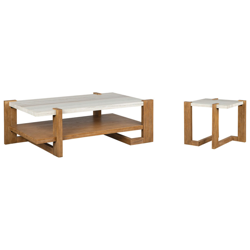 Table basse avec table de bout Neumann, 2 pièces: table basse, table de bout