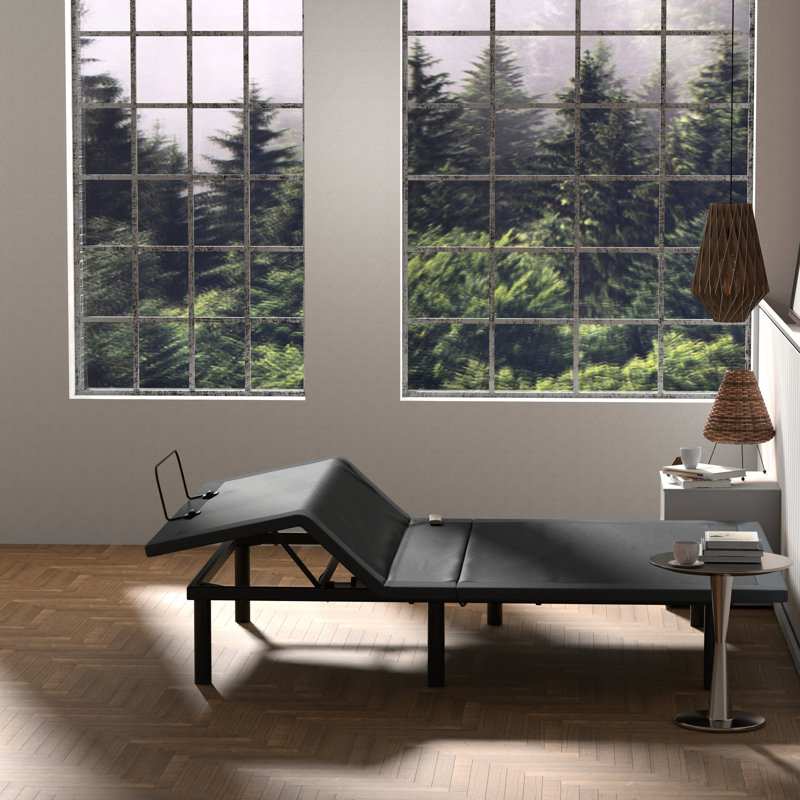 Os4 Twin Bed - Adjustable Head Foot, Center Folding, Extra Stable Base Foot Position Changeable, Strong Build, Twin