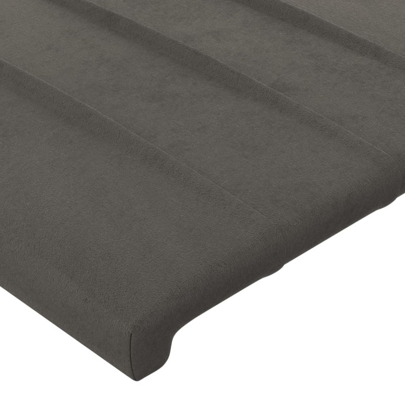 Headboard, 88cm H x 100cm W x 5cm D, Dark Grey Velvet
