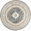 Tapis médaillon vert / ivoire Kawamoto-418308335