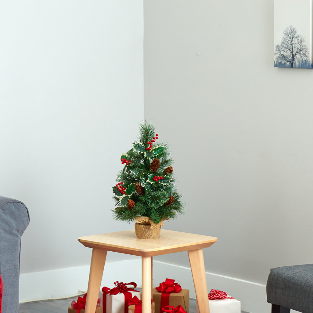18' Lighted Artificial Pine Christmas Tree