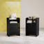 Table de chevet multi-rangement avec tiroir et armoire, table d'appoint compacte avec tablettes ouvertes pour la chambre à coucher, table de chevet fonctionnelle
