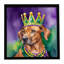 «Rhodesard Ridgeback King of Mardi Gras», reproduction d'art encadrée