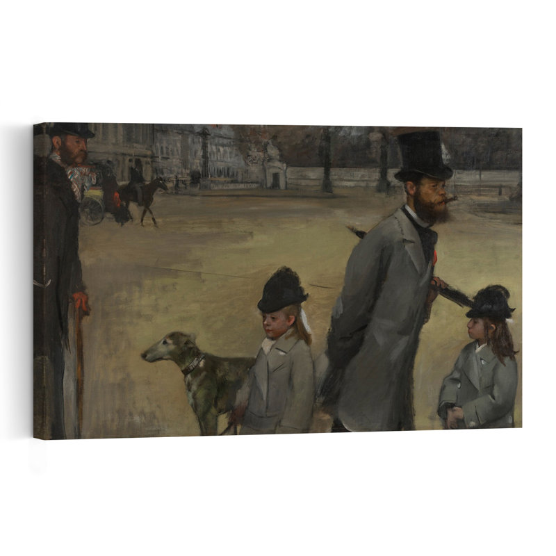 Place De La Concorde, 1875 Abstract Contemporary Dog City Wall Art Print by Edgar Degas - 1 Piece Wrapped Canvas Wall Art