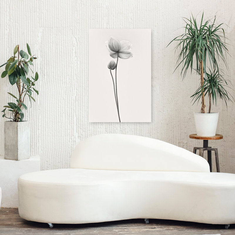 Anémones, art mural abstrait contemporain, H 36 po x l 24 po