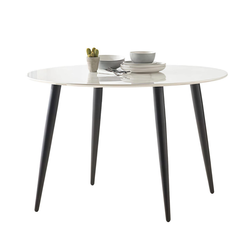 Round Metal Base Dining Table
