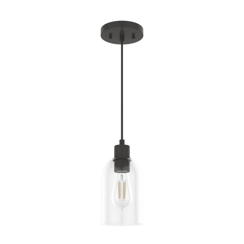 Noble Bronze Seeded Glass LED Pendant Light
