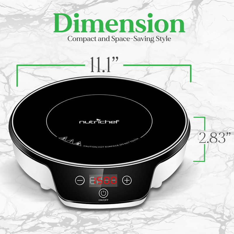 NutriChef 1500 Watt Induction Single Hot Plate