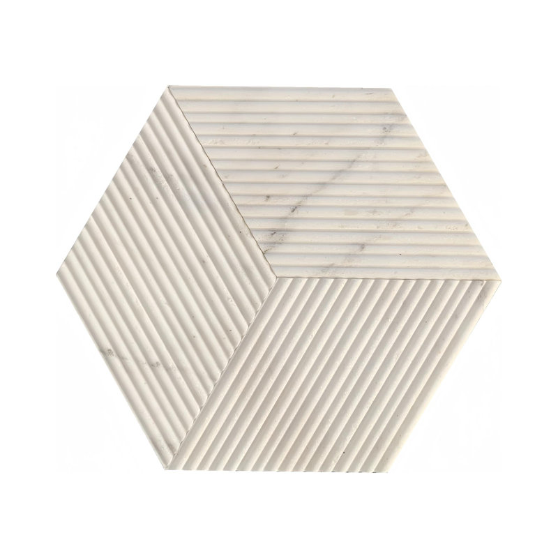 Carreau de marbre hexagonal