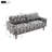 Comfortable Modern Green Sofa, Polyester Upholstered Spacious Seating For Home
