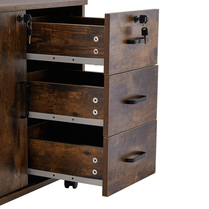 Swinford 55.5cm Wide 3 -Drawer Mobile File Cabinet
