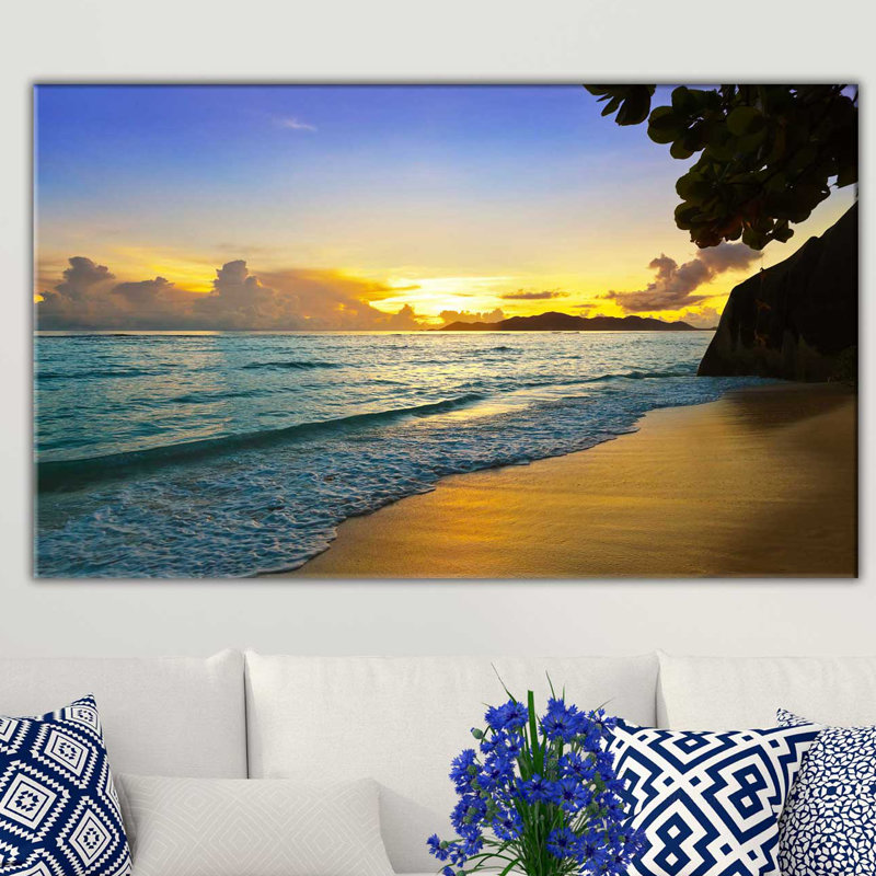 « path to ocean », reproduction de photo sur toile tendue, H 24 po x l 40 po x P 1,5 po
