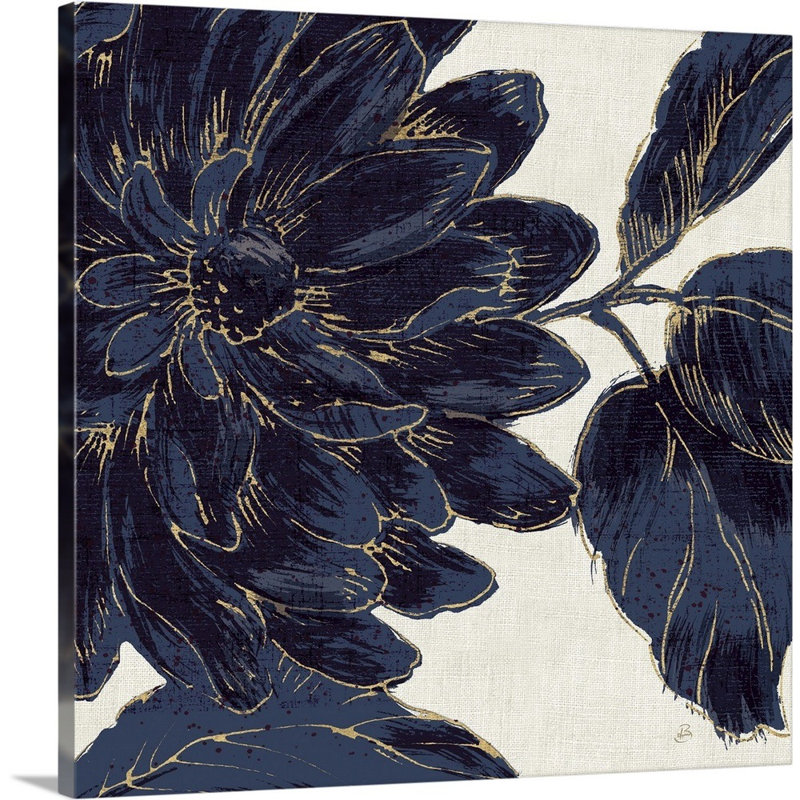 «Indigo Garden I», reproduction d'impression, H 24 po x l 24 po x P 1,5 po, Toile