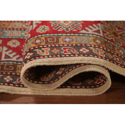 Geometric Kazak Oriental Area Rug