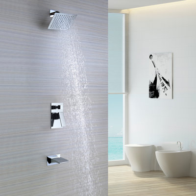 Robinet de baignoire et de douche mural moderne à poignée simple Sumerain