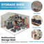 Remise de rangement en métal l 6 pi x P 8 pi avec structure en acier renforcé et portes verrouillables