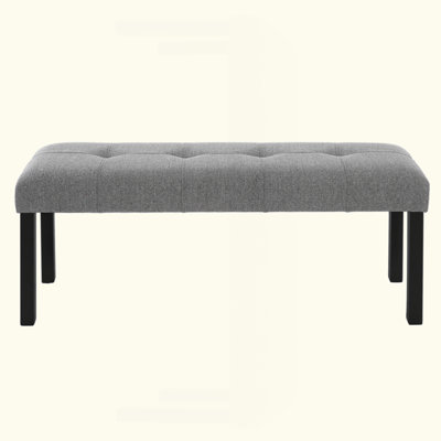 Banc de salle à manger en lin capitonné Modern