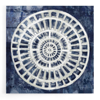 " Blue Textured Medallion " by Silvia Vasileva