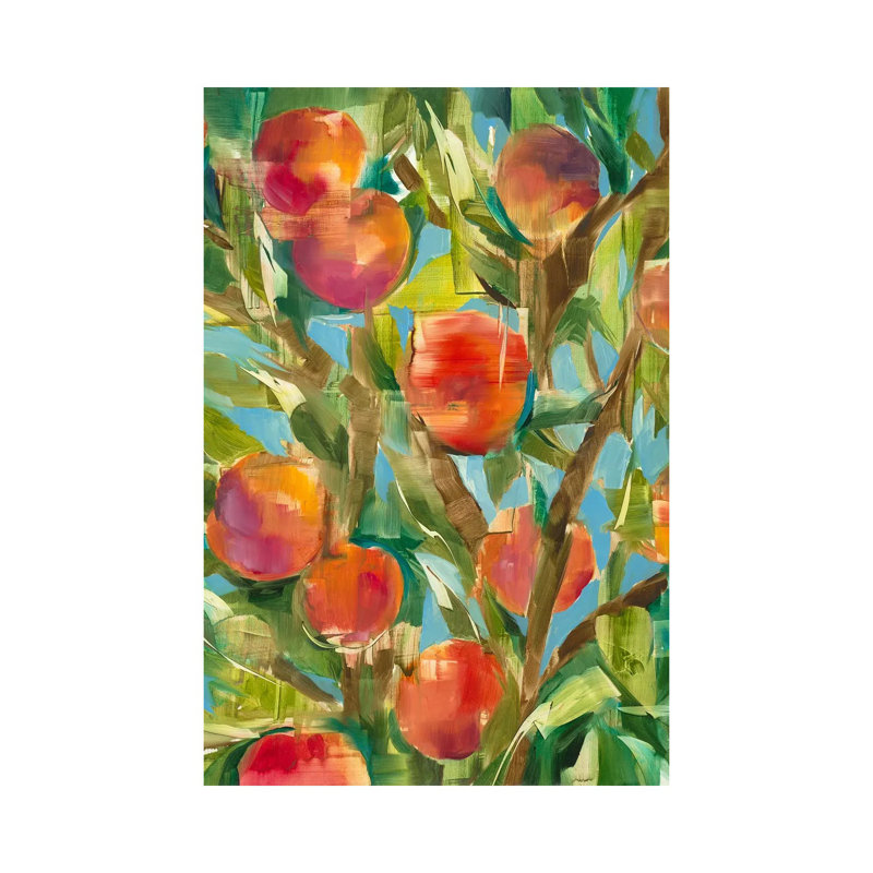 «Just Peachy» par Liz Jardine, reproduction d'art sur toile tendue, H 26 po x l 18 po x 1,5 po