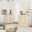 Commode de chambre blanche 8 tiroirs-914417987