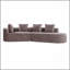 Canapé modulaire courbé de 116 po avec éponge entièrement compressée haute densité et méridienne de 116 po, ensemble 2 pièces, entièrement assemblé faisant face à la droite, parfait pour le salon ou le salon-129158241