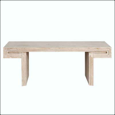 American Vintage Industrial Coffee Table With Wood Texture And Multilayer Design