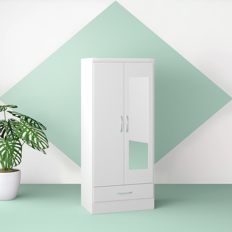 Cascio 2 Door Wardrobe, White Gloss