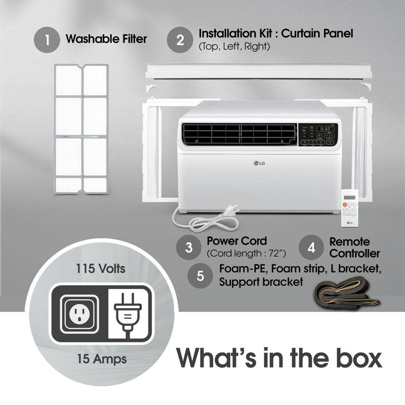LG 6000 BTU White Dual Inverter Smart Window Air Conditioner