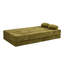 Canapé-lit convertible incurvé moderne, canapé-lit pliant 2 en 1 sans ossature avec 2 coussins en forme de cœur, matelas de sol en chenille pour salon, appartement et chambre d'amis