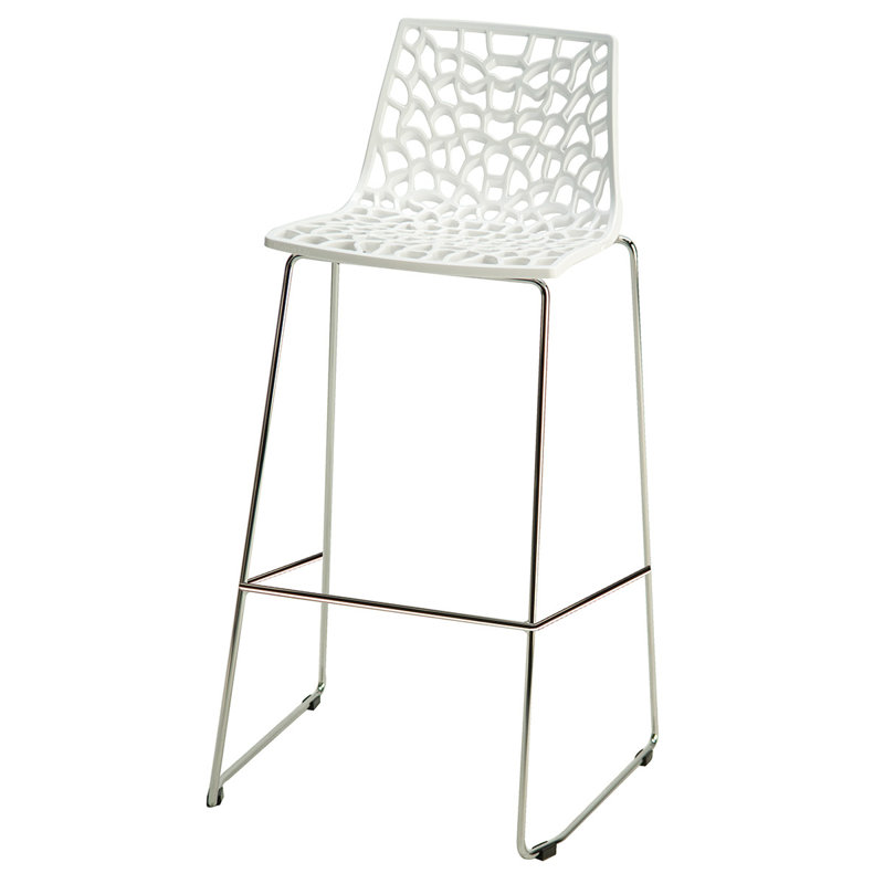 Tabouret 30 ", Blanc lustré