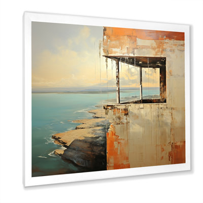 Minimalist Coastal Cliffside Architecture - Art mural de fenêtres côtières