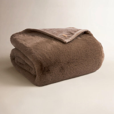 Luxury Soft Faux Chinchilla Fur Throw Blanket 1220GSM