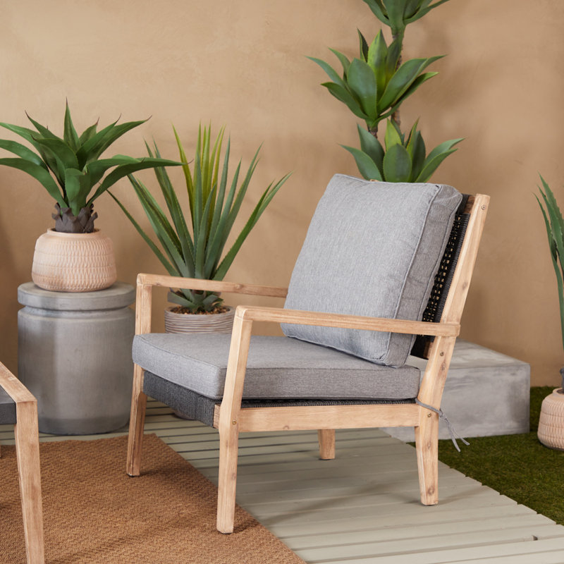 Chaise de patio avec coussins Hartwick
