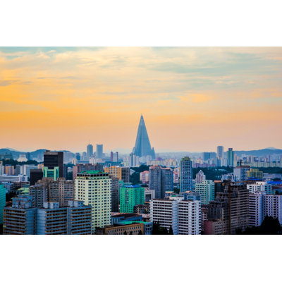 Amorina Sunset In Pyongyang - Wrapped Canvas Print